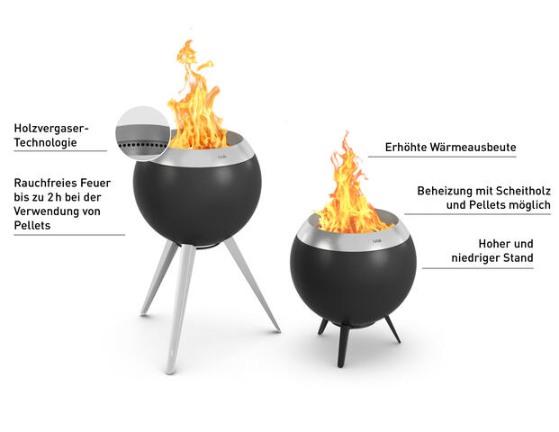 Moon 45 Feuerkorb (All Black)