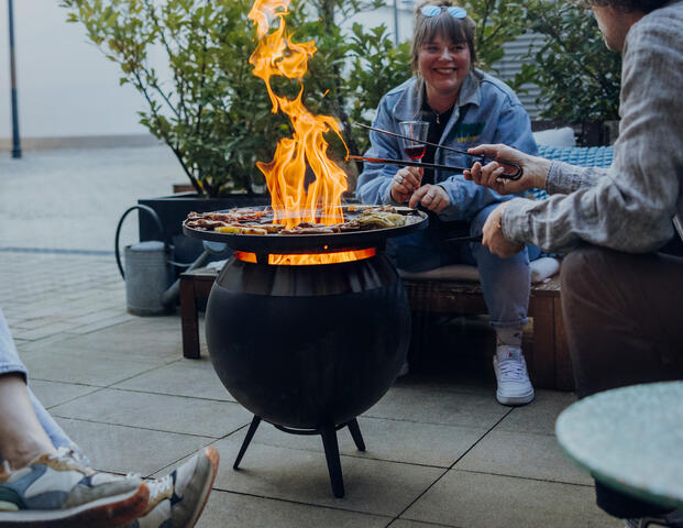 Moon 45 all black Plancha-Grillset niedrig