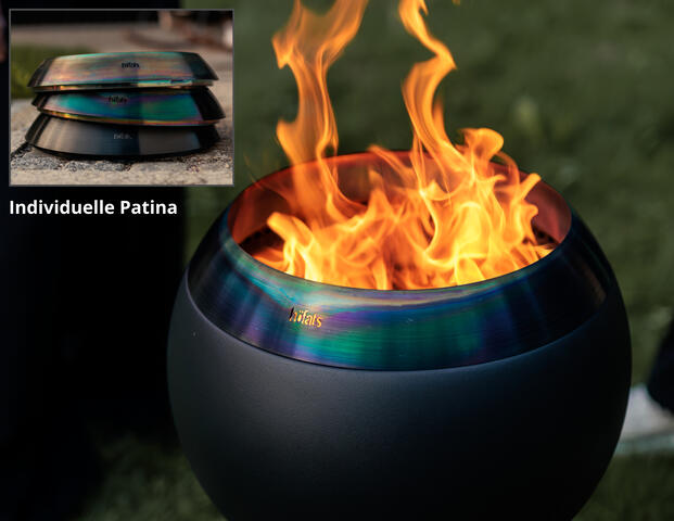 Moon 45 all black Plancha-Grillset niedrig