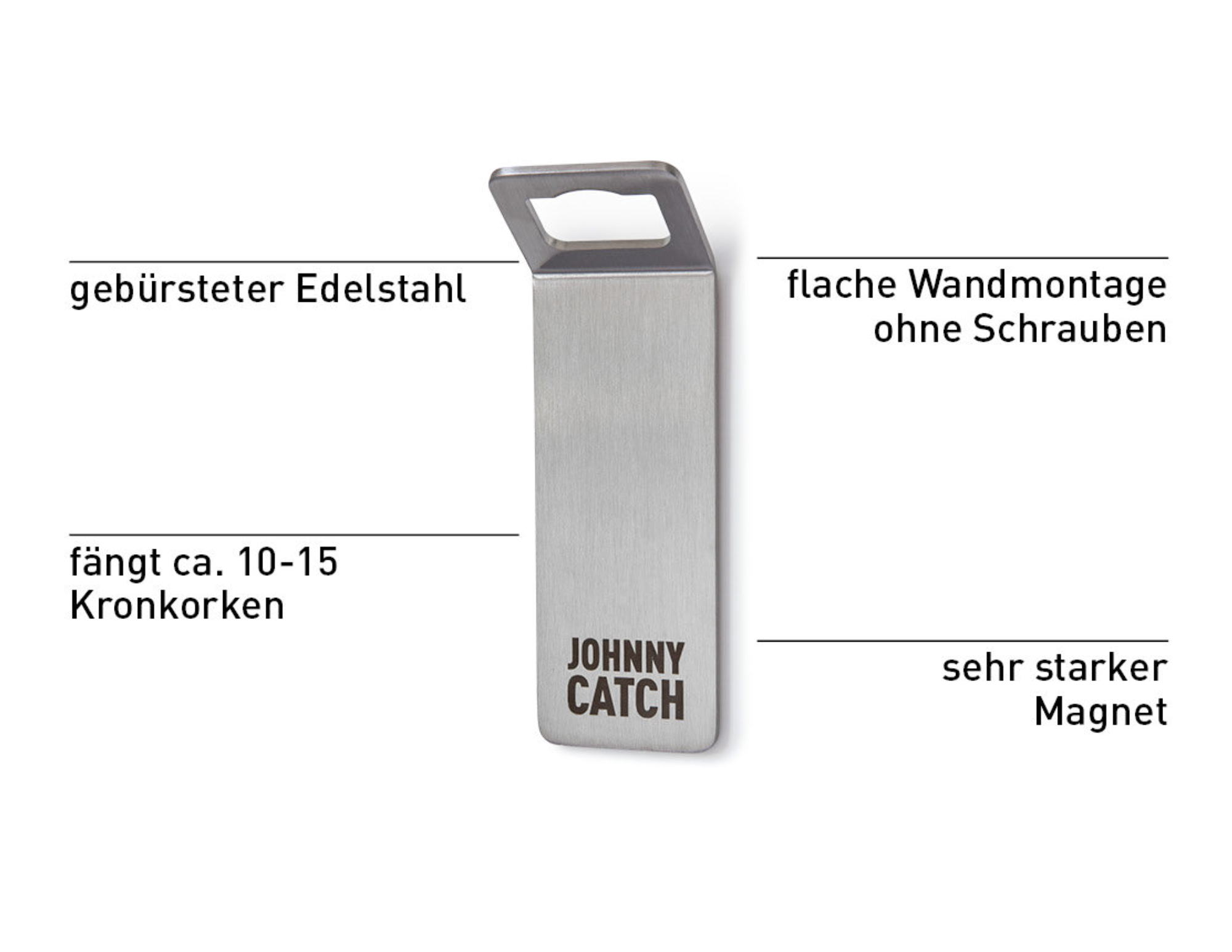 Flaschenöffner Johnny Catch Magnet