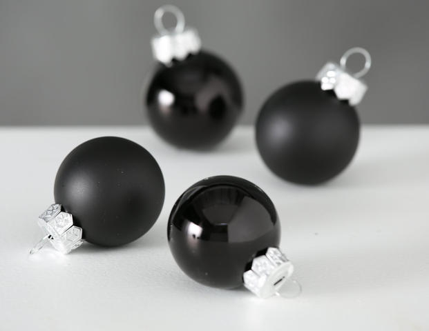 Weihnachtskugel D3,5cm schwarz