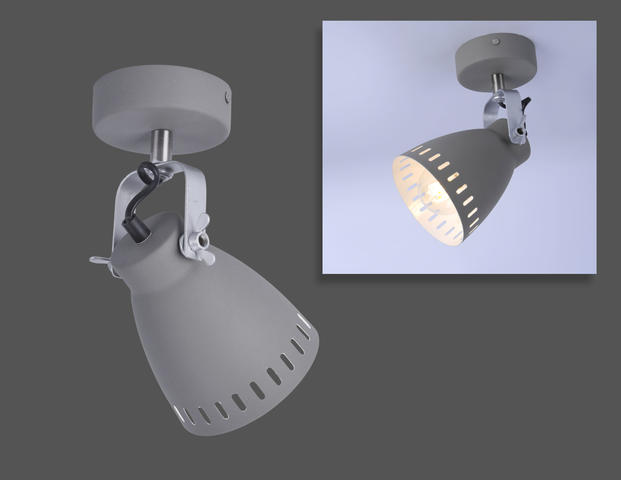 Wandlampe grau