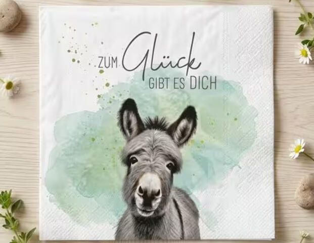 Servietten Esel
