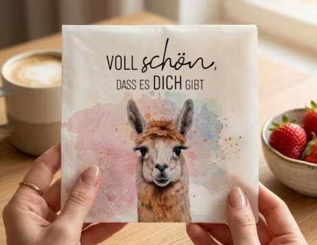 Servietten Lama