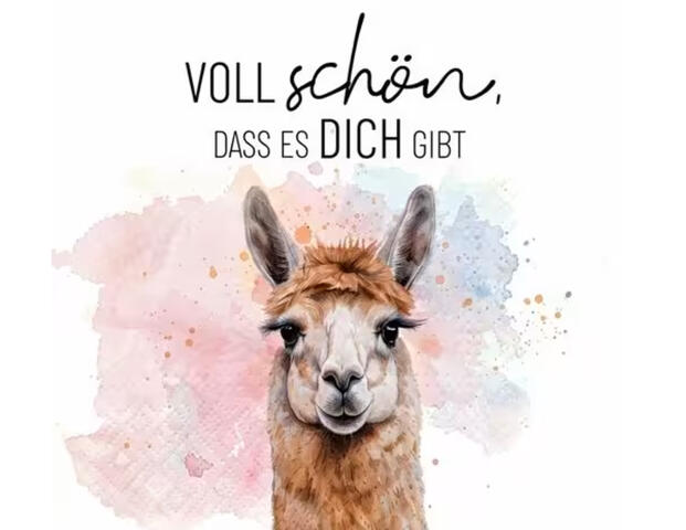 Servietten Lama