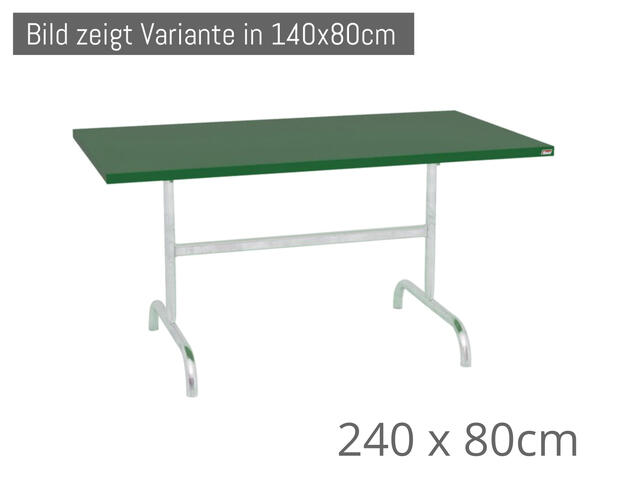 Säntis Metall-Tisch 240x80 klappbar