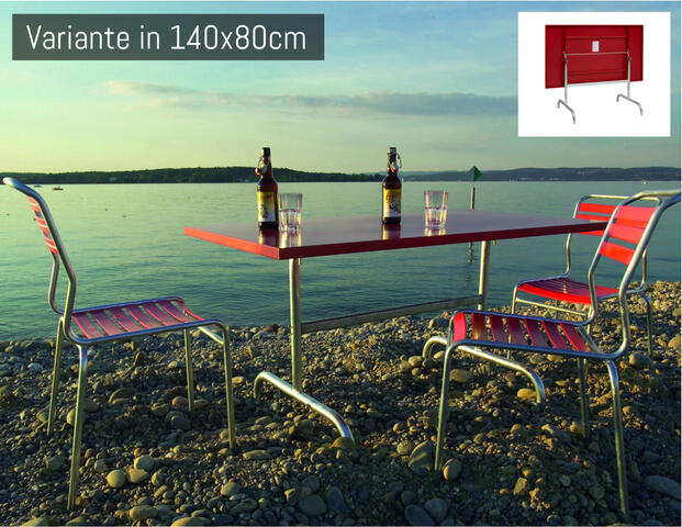 Säntis Metall-Tisch 240x80 klappbar