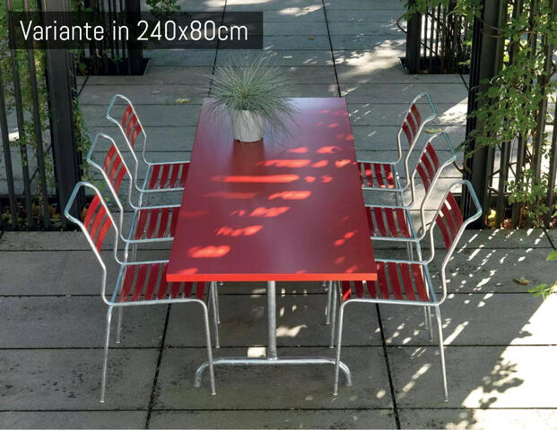 Säntis Metall-Tisch 240x80 klappbar