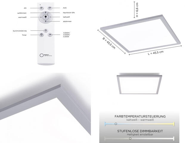 Flat Deckenlampe silber