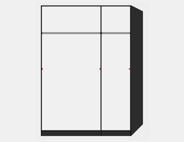 Longline Drehtürenschrank