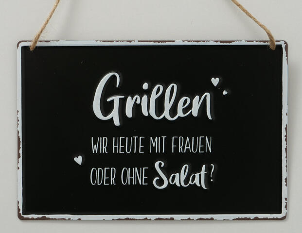 Schild Grillen