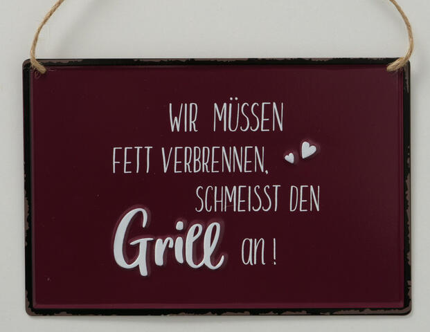Schild Grillen