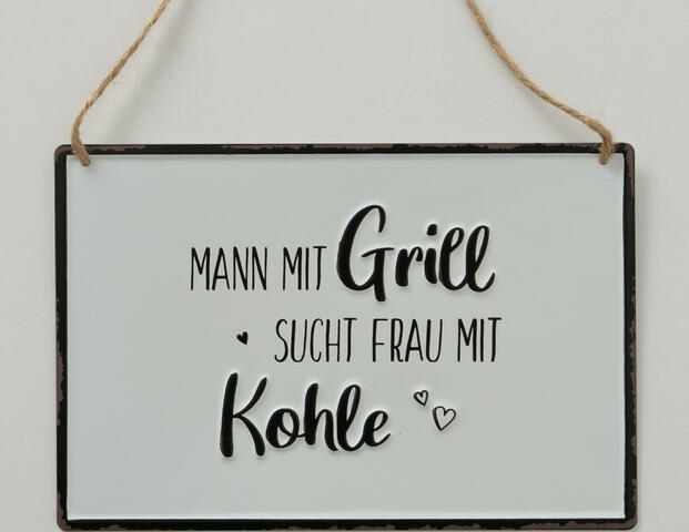 Schild Grillen