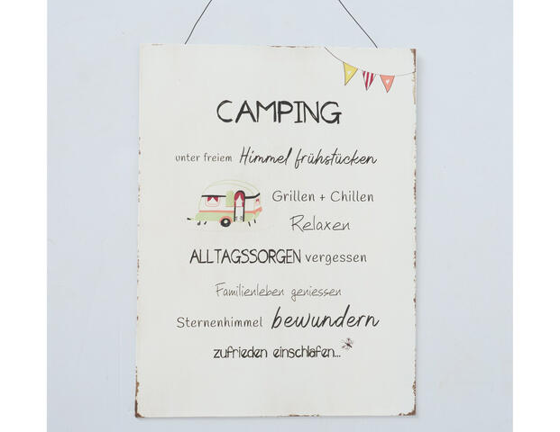 Schild Camping