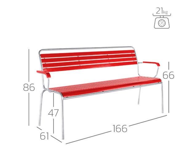 Rigi Bank mit Armlehne