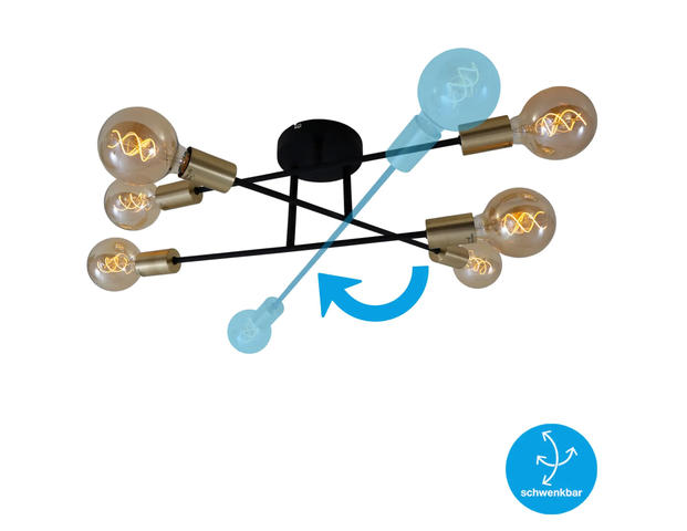Deckenlampe Black Steel