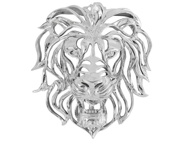 Wandschmuck Lion Silber