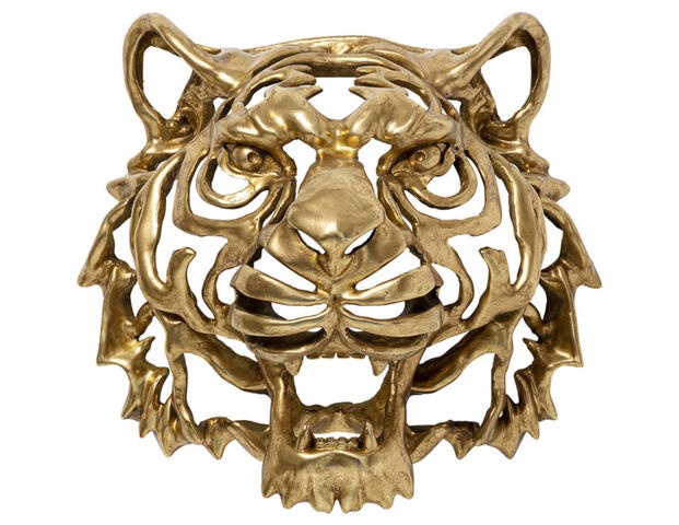 Wandschmuck Tiger Gold
