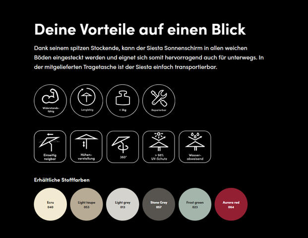 Sonnenschirm Siesta
