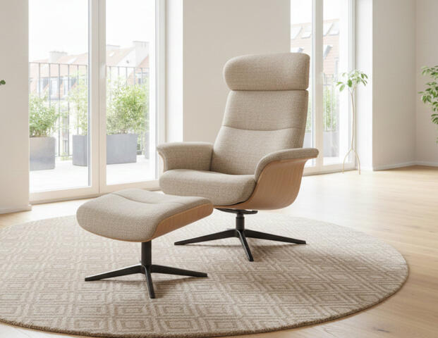 Time Out Hocker mit Knopfnaht