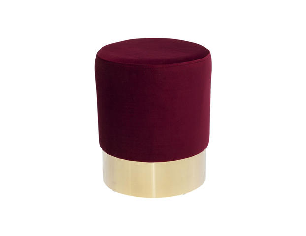 Hocker Cherry Bordeaux Brass