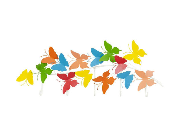 Wandgarderobe Colorful Butterflies