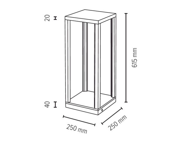 LED Beistelltisch Tavoli Glas