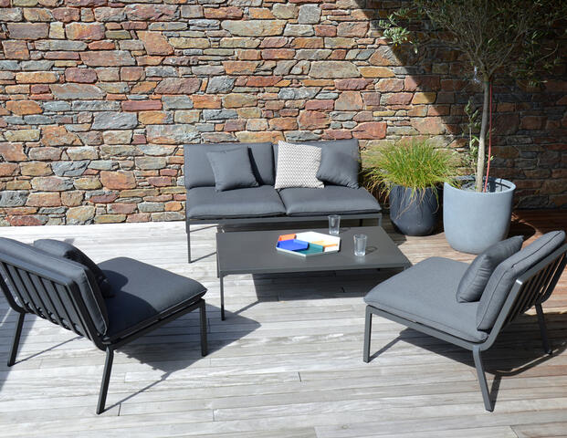 Arcane Gartenlounge Kayl dark grey