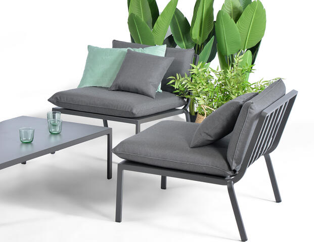 Arcane Gartenlounge Kayl dark grey
