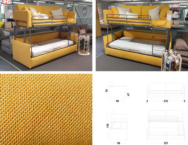 Schlafsofa mit Hochbett-Funktion