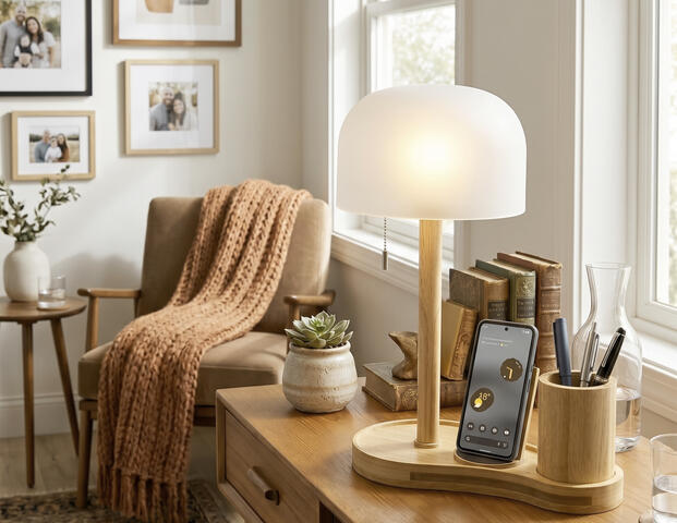 Bamboo LED Lampe