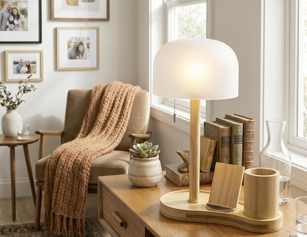 Bamboo LED Lampe