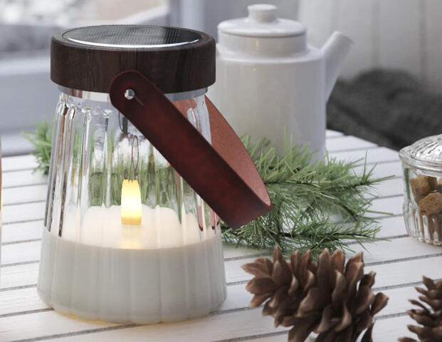 LED Glas Laterne
