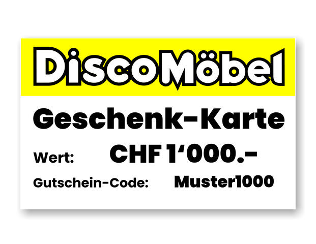 Geschenk-Gutschein CHF 1'000.-