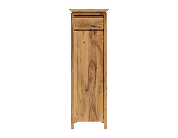 Blumensäule mit Holztüre und Schublade