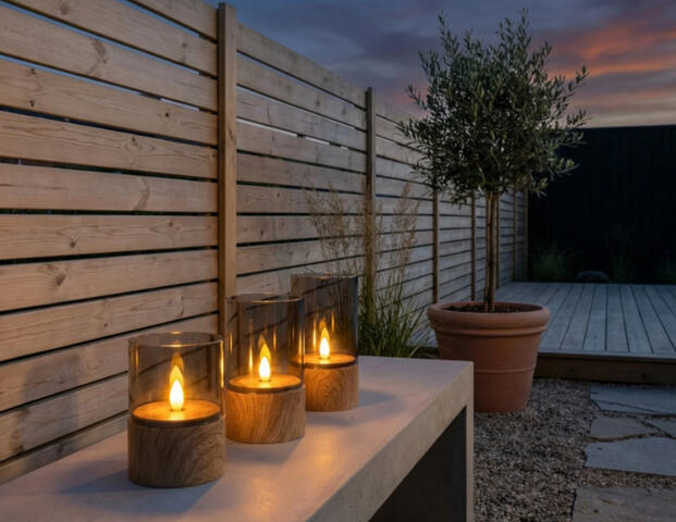 LED Candle im Glas