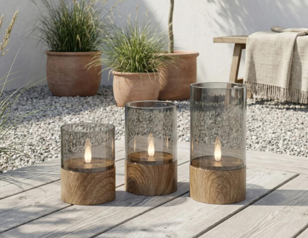 LED Candle im Glas