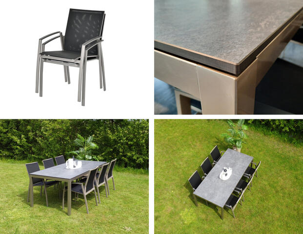 Set Gartentisch inkl. Stühle (Flex-Bluestone-Argentina)
