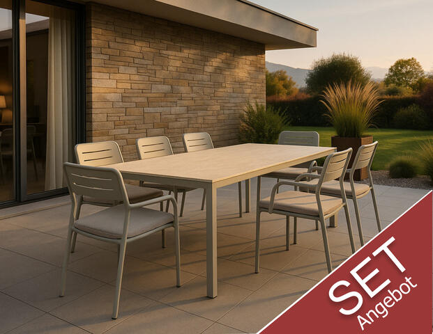 Set Gartentisch inkl. Stühle (Flex-Estate-Telmo)