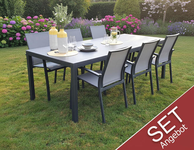 Set Gartentisch inkl. Stühle (Flex-Kreta-Limbo)