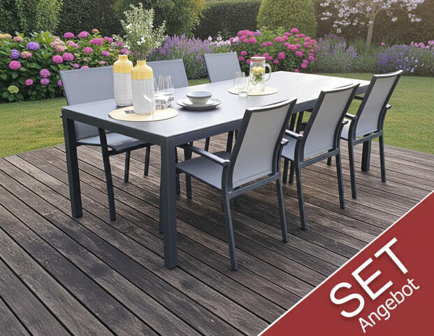 Set Gartentisch inkl. Stühle (Flex-Kreta-Limbo)