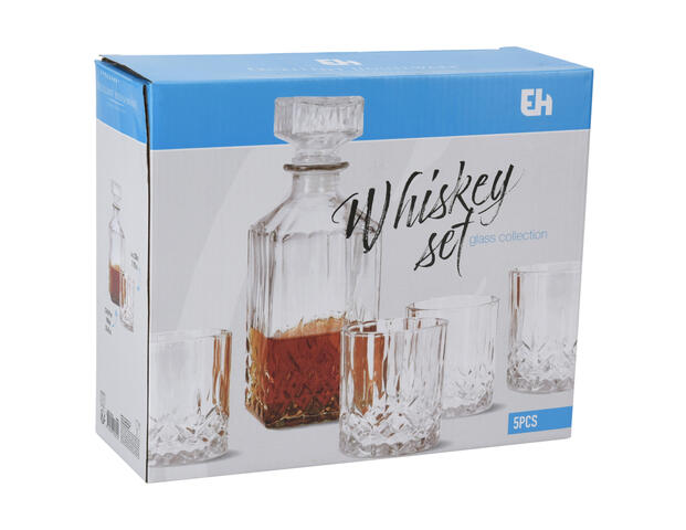 Karaffe mit 4 Whisky-Gläser