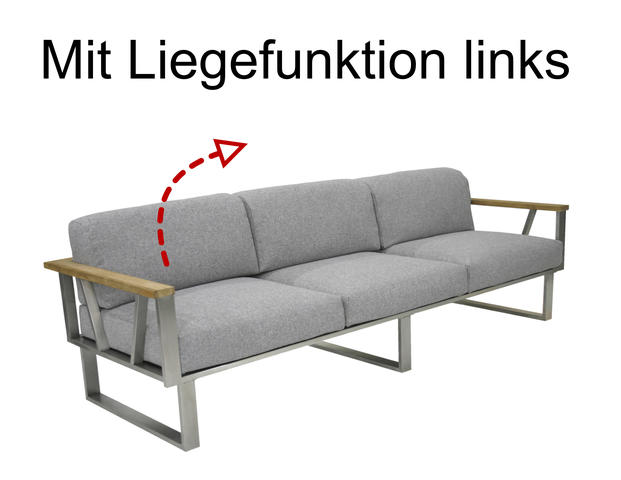 Belvedere 3er-Sofa mit Liegefunktion