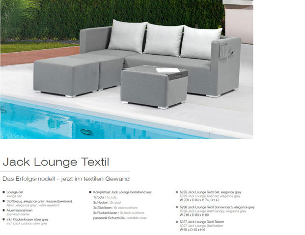 Lounge Jack Textil Set