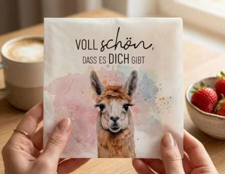 Servietten Lama