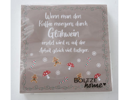 Servietten Glühwein "braun"