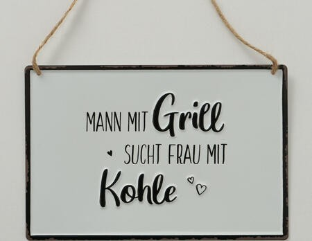 Schild Grillen