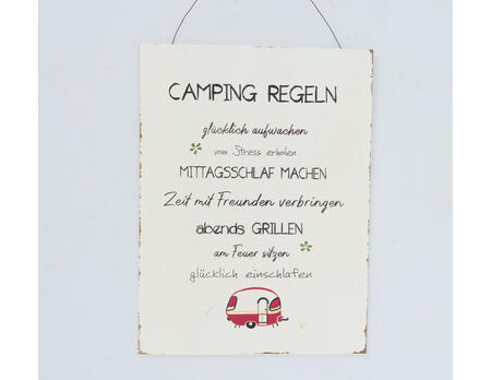 Schild Camping