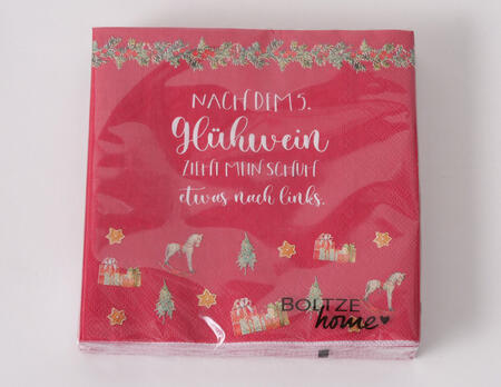 Servietten Glühwein