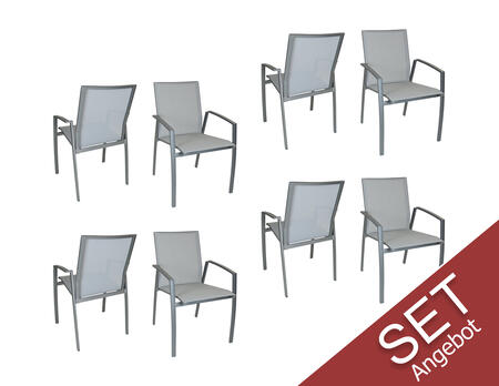 Set mit 8x Argentina II Sessel